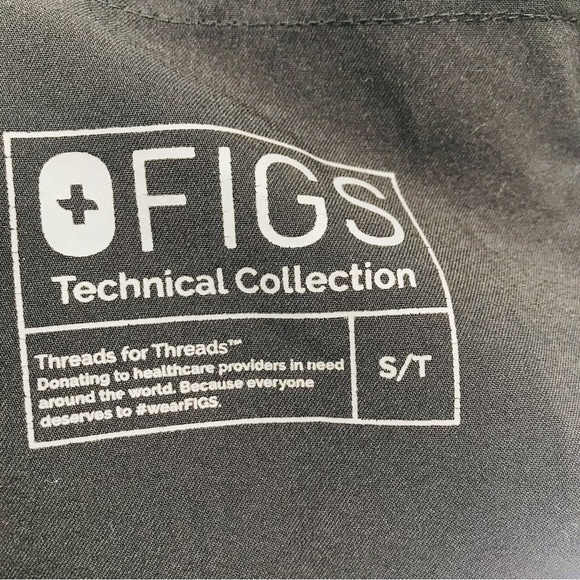 Fig's Men's Tansen Jogger Scrub Pants in Black Size Small Tall - Picture 4 of 8